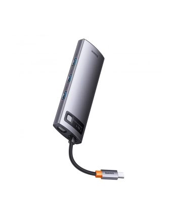 Baseus Metal Gleam Series Hub 7w1, USB-C do 3x USB 3.0 + HDMI + USB-C PD + VGA + Ethernet RJ45