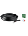 Tefal Ingenio Black Stone L3999032 3 el. czarny Materiał: aluminium | Powłoka: Mineralina+ | Średnica [cm]: 24 i 28 - nr 1