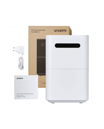Smartmi Evaporative 3 biały Sposób nawilżania: Ewaporacyjny | Pojemność [ml]: 5000 | Hałas [dB]: 34 | Max. powierzchnia [m2]: 40 | Dodatkowe funkcje: Wi-Fi