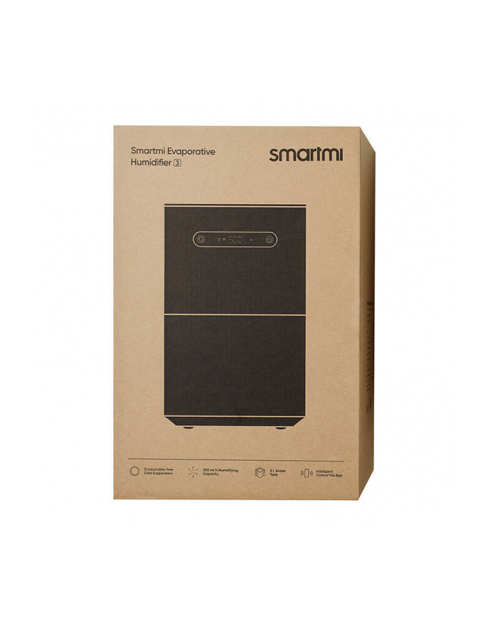 Smartmi Evaporative 3 biały Sposób nawilżania: Ewaporacyjny | Pojemność [ml]: 5000 | Hałas [dB]: 34 | Max. powierzchnia [m2]: 40 | Dodatkowe funkcje: Wi-Fi główny