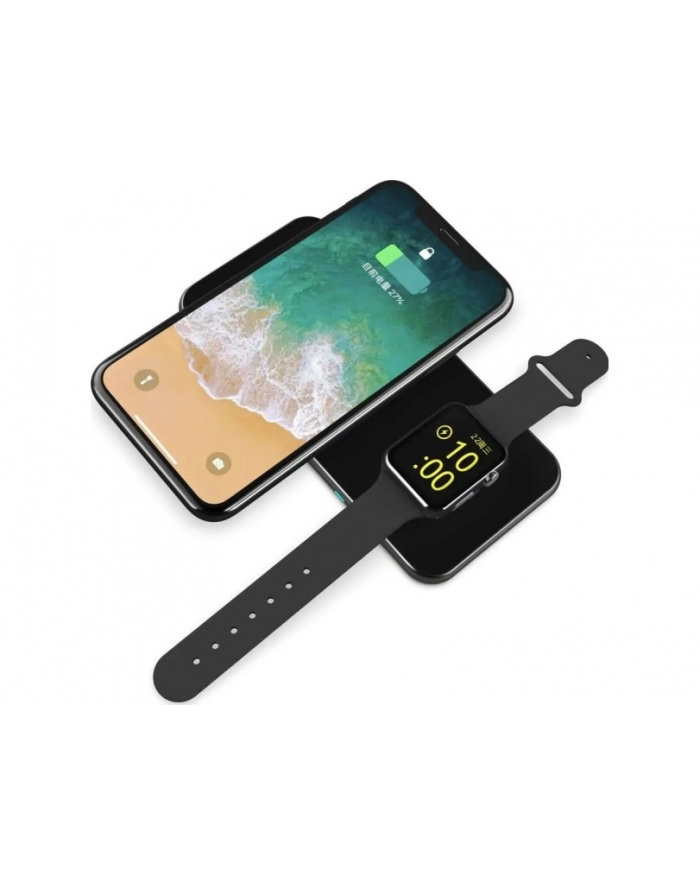 Swissten 2w1 Czarna Swissten Bezprzewodowa Ładowarka 2w1 Czarna główny