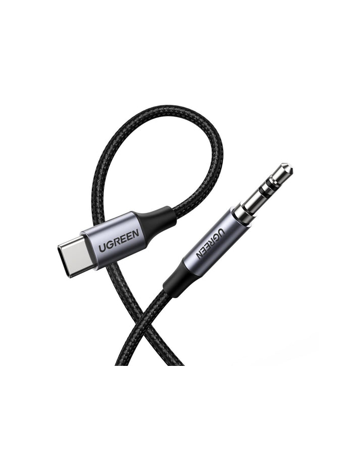 UGREEN miniJack 3.5mm AUX - USB-C 1m szary główny