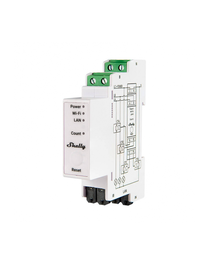 Shelly 2-kierunkowy miernik PRO 3EM 120A WIFI główny