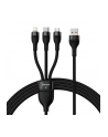 Baseus 3w1 Flash II, USB-C + micro USB + Lightning, 66W, 1.2m (czarny) - nr 2