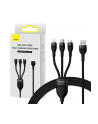 Baseus 3w1 Flash II, USB-C + micro USB + Lightning, 66W, 1.2m (czarny) - nr 1