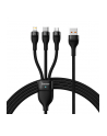 Baseus 3w1 Flash II, USB-C + micro USB + Lightning, 66W, 1.2m (czarny) - nr 2