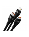 Baseus 3w1 Flash II, USB-C + micro USB + Lightning, 66W, 1.2m (czarny) - nr 3