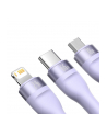 Baseus Flash II USB 3w1, USB-C + micro USB + Lightning, 66W, 1.2m (fioletowy) - nr 3