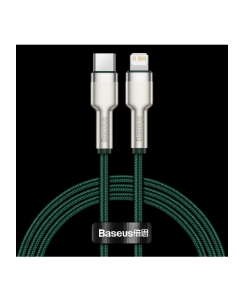 Kabel USB-C do Lightning Baseus Cafule, PD, 20W, 1m (zielony)