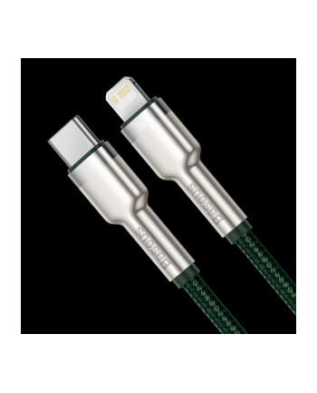 Kabel USB-C do Lightning Baseus Cafule, PD, 20W, 1m (zielony)