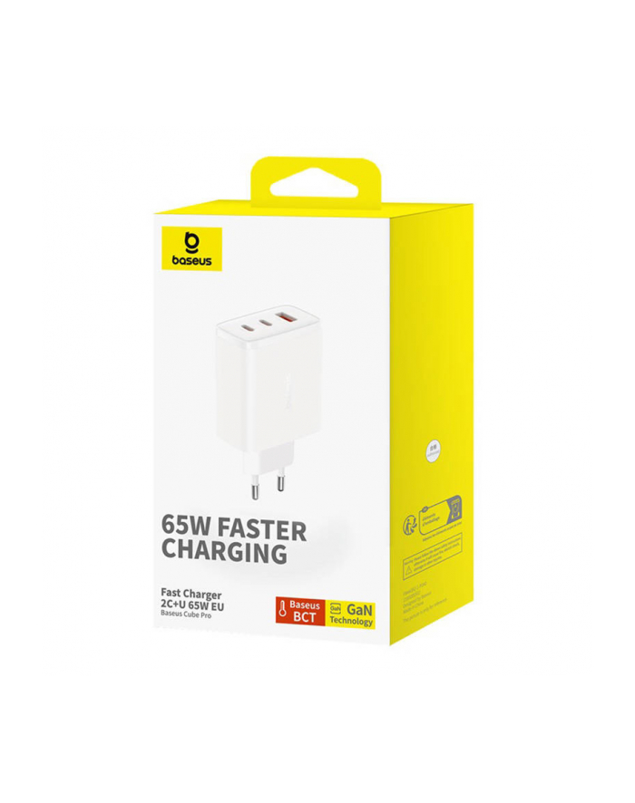 Baseus OS-Cube Pro 2xUSB-C + USB, 65W (biała) główny