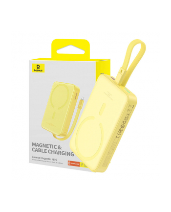 Baseus Magnetic Mini 10000mAh 20W MagSafe (żółty)