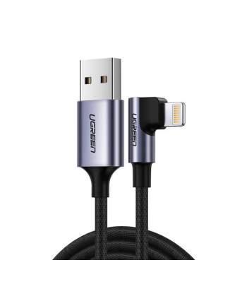 Ugreen US299 USB do Lightning kątowy, MFi, 1m czarny