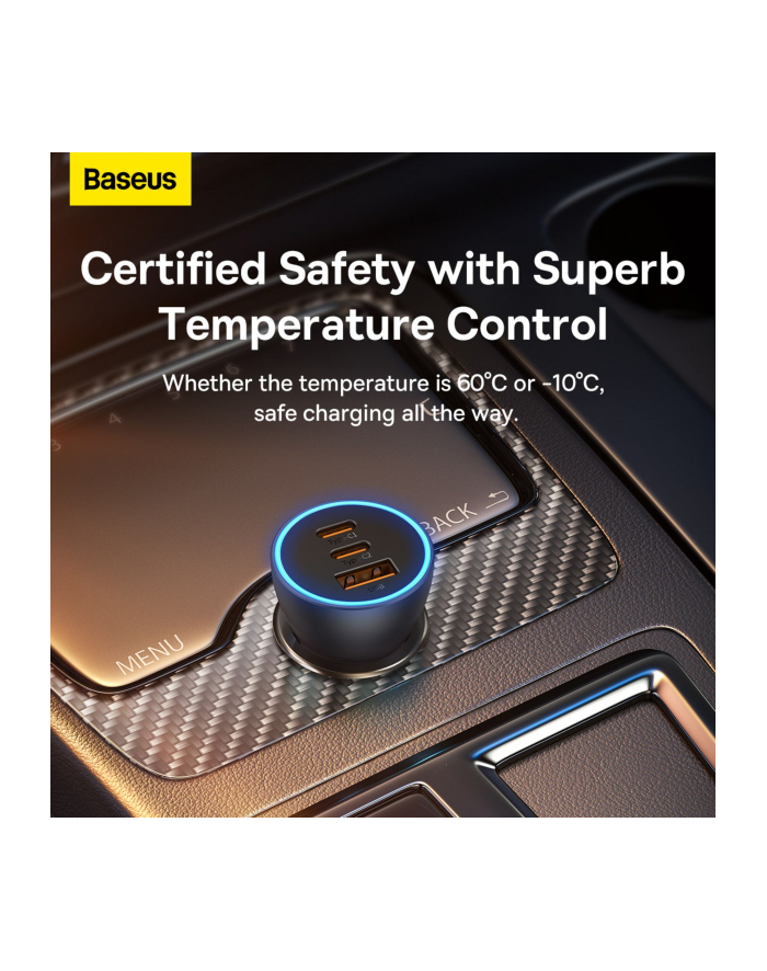 Baseus Golden Contactor Pro, 2x USB-C, 1x USB, 65W (szara) główny