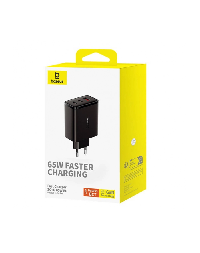 Baseus OS-Cube Pro 2xUSB-C + USB, 65W (czarna) główny