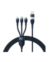 Baseus Flash Series 2 USB 3w1, USB-C + micro USB + Lightning, 100W, 1.2m (niebieski) - nr 1