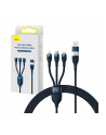 Baseus Flash Series 2 USB 3w1, USB-C + micro USB + Lightning, 100W, 1.2m (niebieski) - nr 6