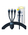 Baseus Flash Series 2 USB 3w1, USB-C + micro USB + Lightning, 100W, 1.5m (niebieski) - nr 6