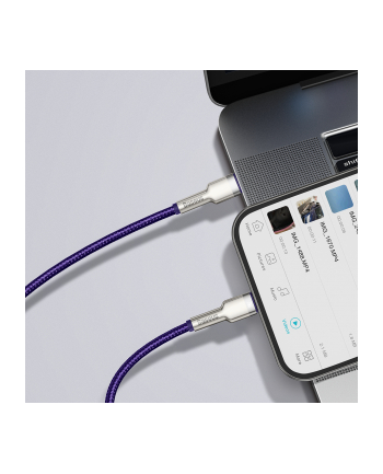 Baseus lightning - USB-C Cafule, PD, 20W, 2m (fioletowy)