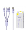 Baseus StarSpeed USB 3w1, USB-C + micro USB + Lightning, 3,5A, 1.2m (fioletowy) - nr 1