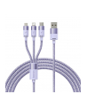 Baseus StarSpeed USB 3w1, USB-C + micro USB + Lightning, 3,5A, 1.2m (fioletowy) - nr 2