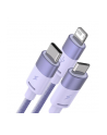 Baseus StarSpeed USB 3w1, USB-C + micro USB + Lightning, 3,5A, 1.2m (fioletowy) - nr 3