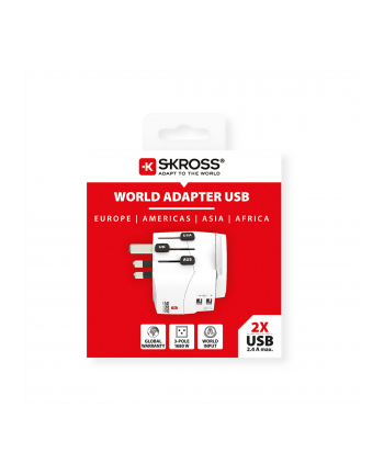 Skross Pro Light USB World (2xA) Adapter Podróżny