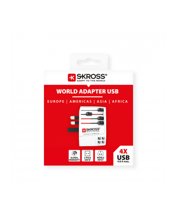 Skross MUV USB (4xA) Adapter Podróżny