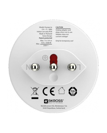 Skross Europe to CH+IT+BRA Adapter Podróżny