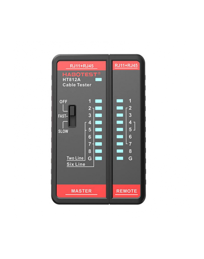 Habotest HT812A tester przewodów sieciowych RJ11 / RJ45 główny