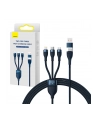 Baseus Flash Series 2 USB 3w1, USB-C + micro USB + Lightning, 100W, 1.2m (niebieski) - nr 6