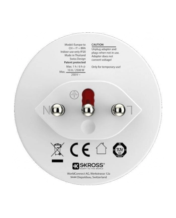 Skross Europe to CH+IT+BRA Adapter Podróżny