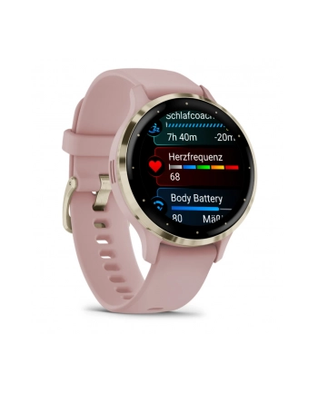 Garmin Venu 3s jasnozłota ramka z paskiem w kolorze dust rose nr 2