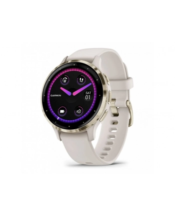 Garmin Venu 3s jasnozłota ramka z paskiem w kolorze ivory nr 1