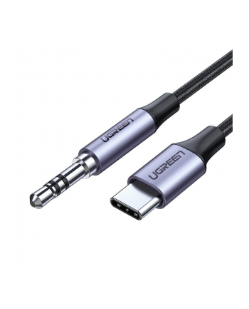 UGREEN miniJack 3,5mm AUX - USB-C 1m szary