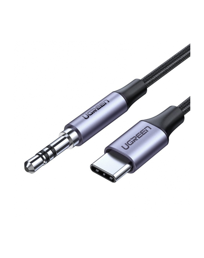 UGREEN miniJack 3,5mm AUX - USB-C 1m szary główny