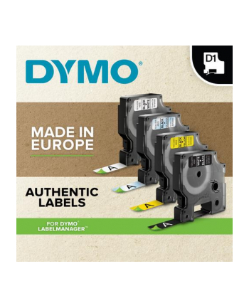 Taśma Dymo D1- 19mm x 7m czarny/biały