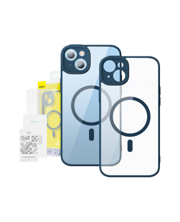 Baseus zestaw ochronny Frame do iPhone 14 Plus (niebieski)