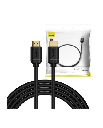 Baseus High Definition HDMI 2.0 4K 60Hz, 3D, HDR, 18Gbps, 3m (czarny)