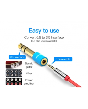 Vention miniJack 3.5mm do Jack 6.35mm Adapter audio mini Jack 3.5mm - Jack 6.35mm nr 2