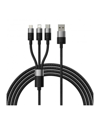 Baseus StarSpeed USB 3w1, USB-C + micro USB + Lightning, 3,5A, 1.2m (czarny)