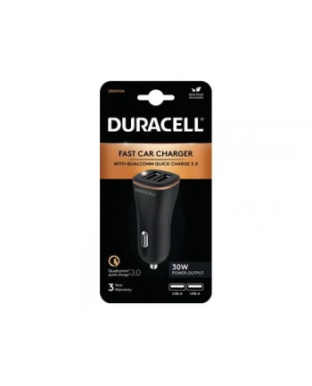 Duracell 2xUSB 30W (czarna) ładowarka samochodowa