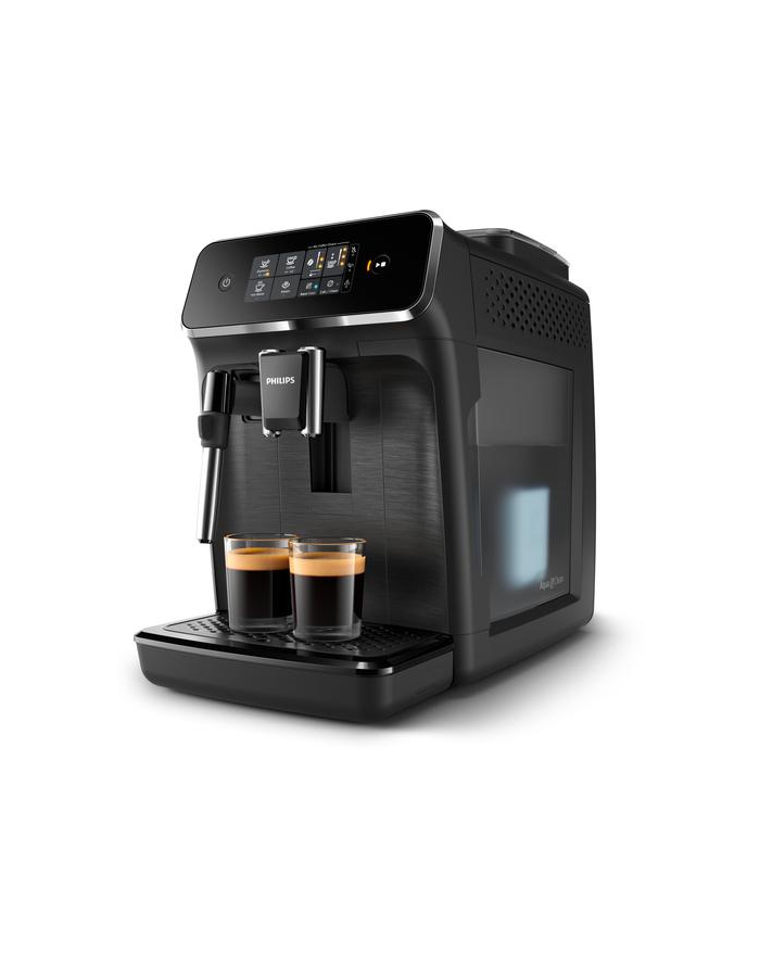 Philips 2200 series EP2220/10 czarny Moc [W]: 1500 | Ciśnienie [bar]: 15 | Pojemność zbiornika na wodę [l]: 1,8 | Rodzaj kawy: Ziarnista/mielona | Kolor: czarny główny