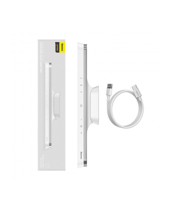 Baseus Magnetic Stepless Pro, z panelem dotykowym (biała) Lampa magnetyczna