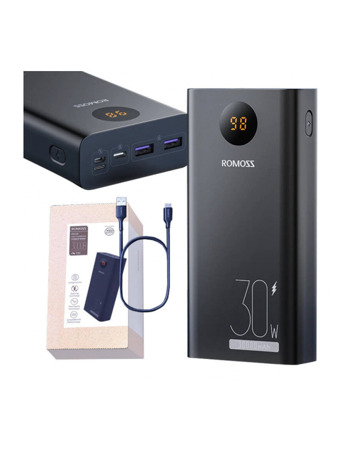 Romoss PEA30 30000mAh czarny główny