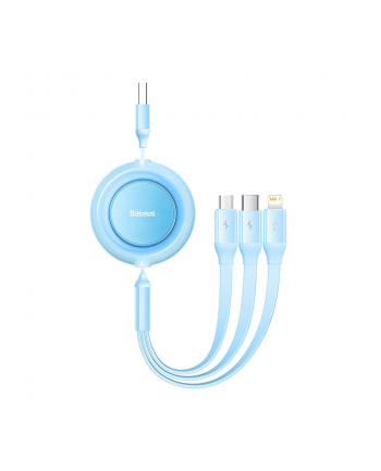 Baseus Bright Mirror 2 USB 3w1 , micro USB / Lightning / USB-C, płaski, 3.5A, 1.1m (błękitny)
