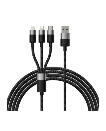 Baseus StarSpeed USB 3w1, USB-C + micro USB + Lightning, 3,5A, 1.2m (czarny)