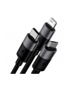Baseus StarSpeed USB 3w1, USB-C + micro USB + Lightning, 3,5A, 1.2m (czarny) - nr 3