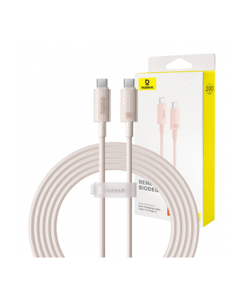 Baseus USB-C do USB-C Habitat Series 100W, 2m (różowy)