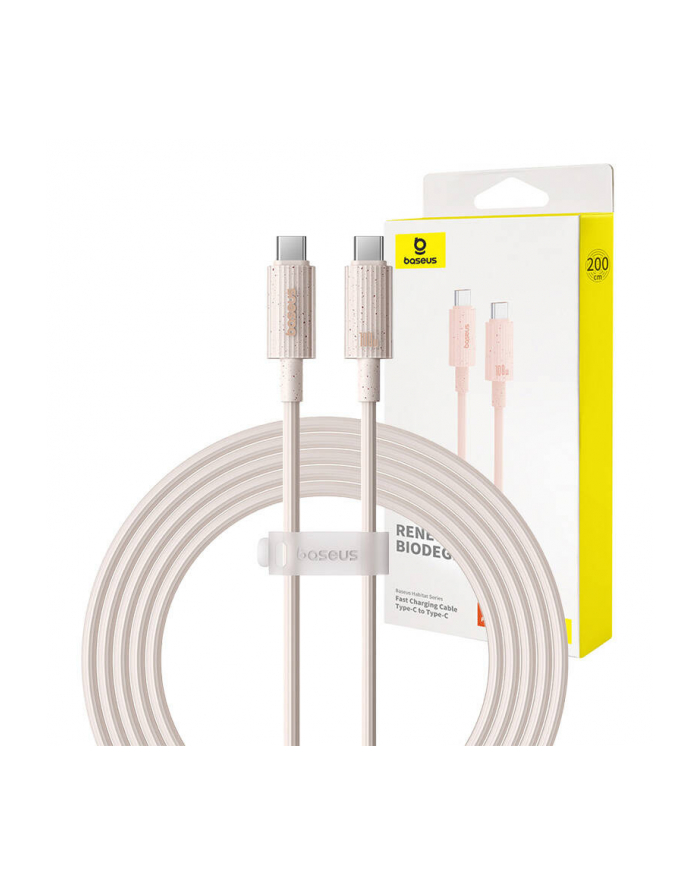 Baseus USB-C do USB-C Habitat Series 100W, 2m (różowy) główny